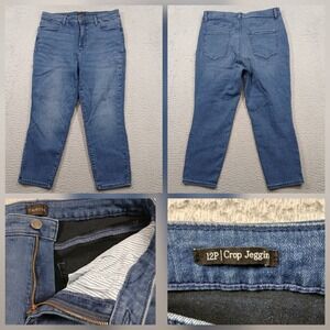 Talbots Sofia Wash Crop Jegging Denim Jeans Women 12P Petite Stretch EUC